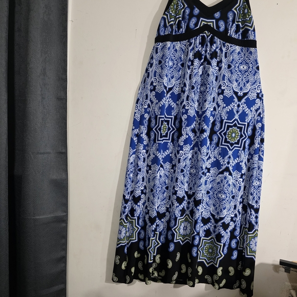 Apt. 9 Blue and Black Patterned Maxi Dress - Picture 9 of 9